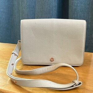 Dagne Dover cream leather crossbody bag Excellent used condition with dust bag